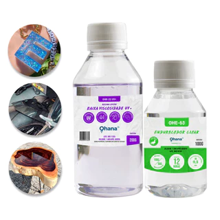 Resina Epoxi Incolor De Baixa Viscosidade Com Proteção Uv, Kit Com 300g