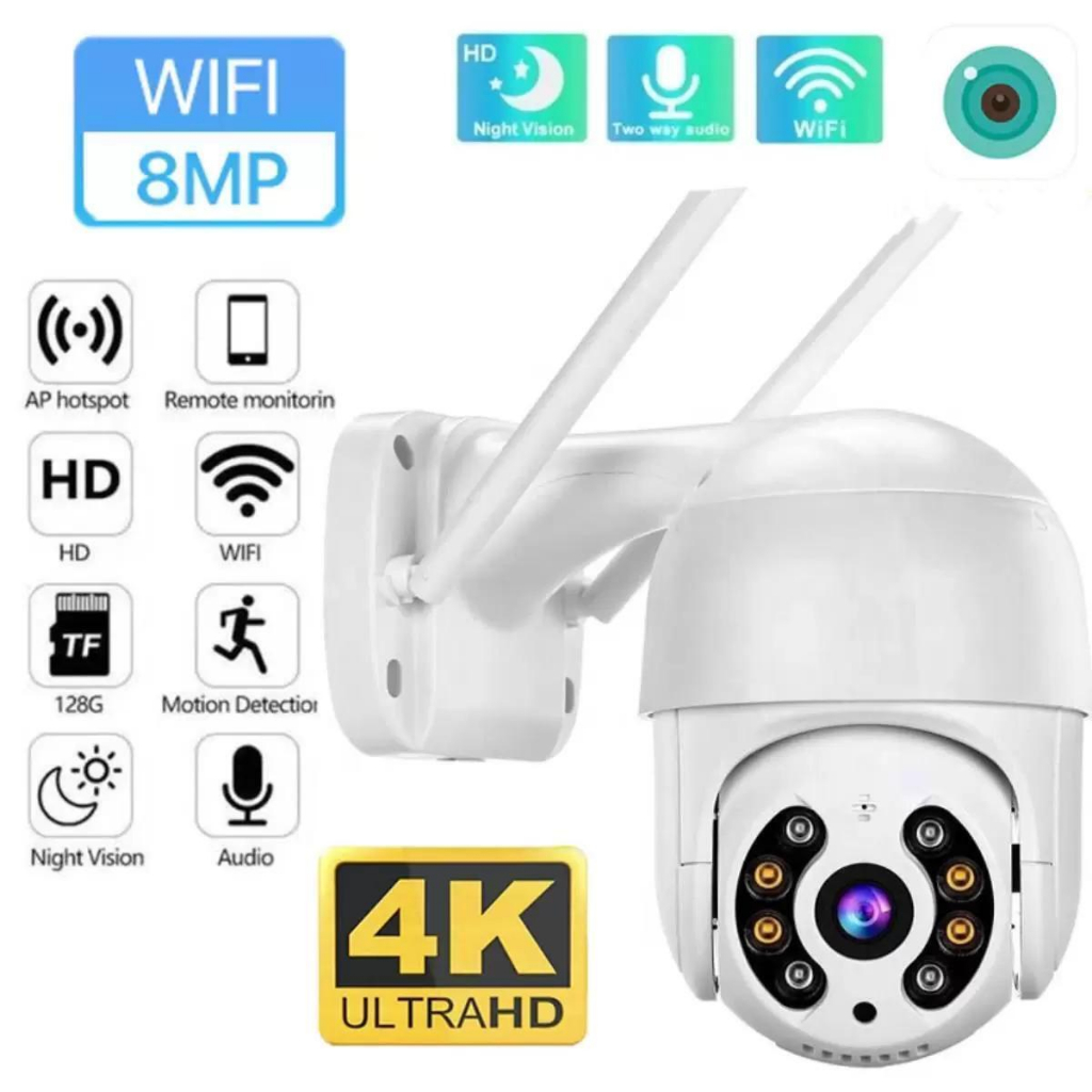 Câmera Segurança Wifi Smart IP A8 Áudio Infravermelho Sem Fio Casa ...