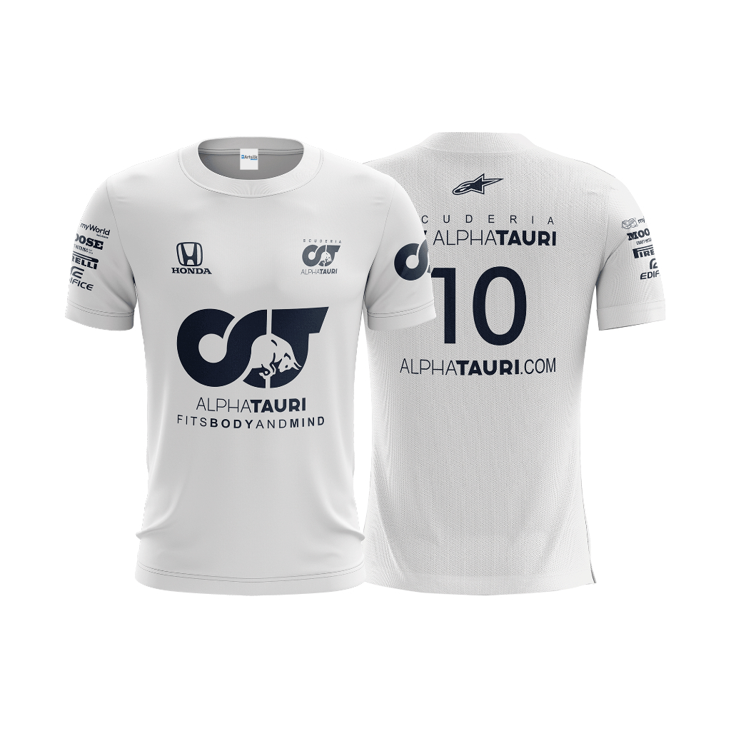 Camiseta Personalizada DryFit Sport Esporte Corrida Fórmula F1 Alpha Tauri