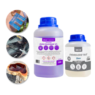 Resina Epoxi Baixa Viscosidade UV Com Endurecedor FAST Ohana Kit 750g