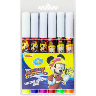 Canetinha hidrocor jumbo mickey etipel 6 cores