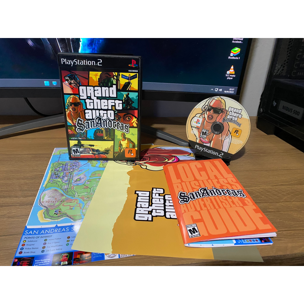 GTA SAN ANDREAS COM MAPA P STER MANUAL Para PS2 Escorrega O Pre o