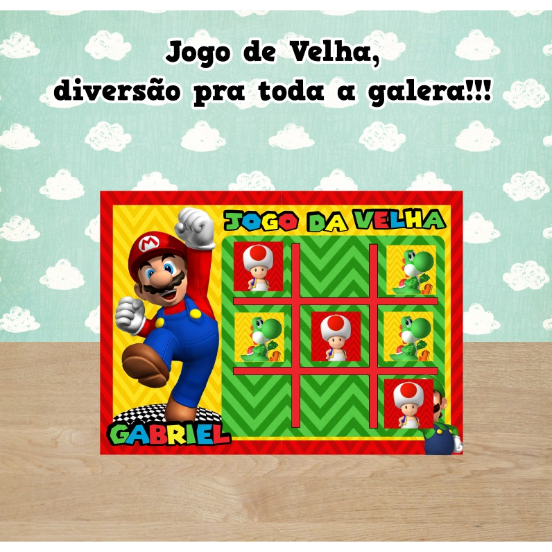 Jogo da Memoria / Super Mario Bros / 10 Pares / Organza