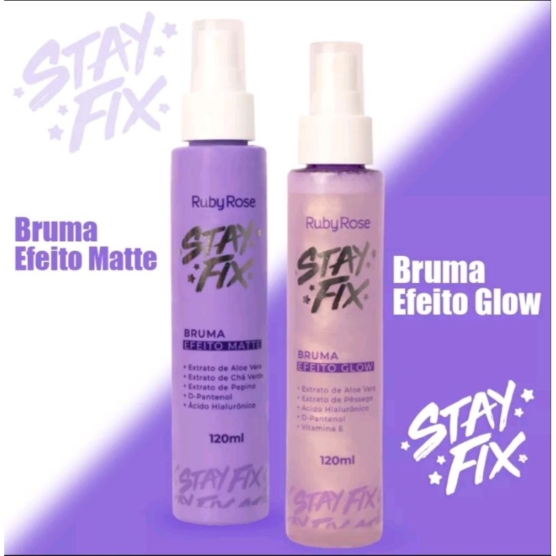 Bruma Fixadora Efeito Glow Stay Fix Ruby Rose | Shopee Brasil