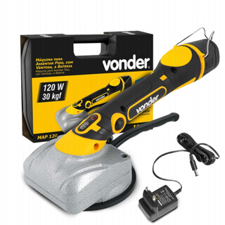 Maquina de Assentar Piso Ventosa Para Piso MAP120 Bateria 12v Vonder