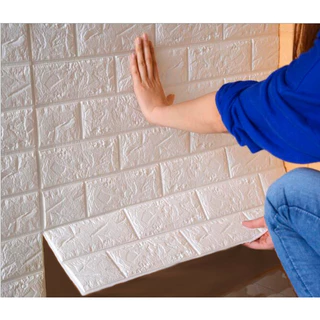 Papel De Parede Alto Relevo 3d Autocolante Kit 15 Peças de Espuma