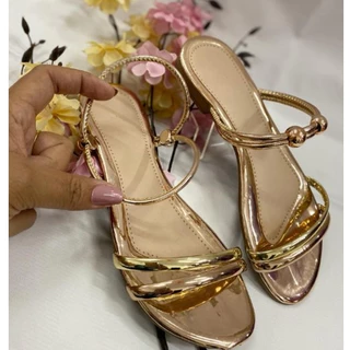 Sandália feminina BRONZE NV flat casual cores verão Rasteirinha tendência sandália baixo rasteira LANÇAMENTO