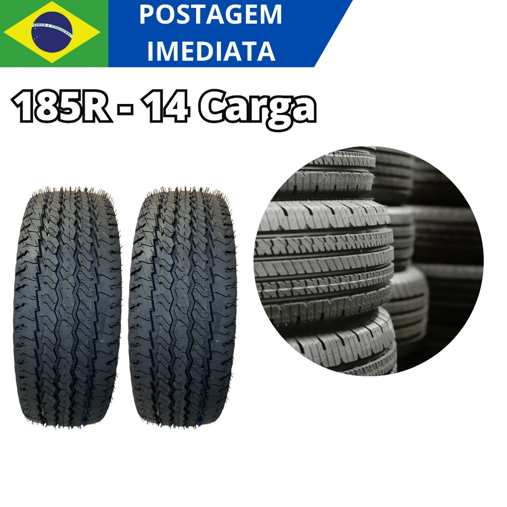 Kit Pneu Volkswagen Kombi carga aro 185R 14 remold automotivo premium 2 ...