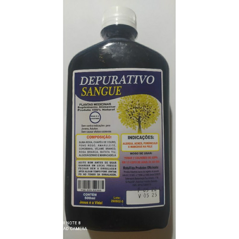 Depurativo do Sangue Plantas medicinais 500ml Shopee Brasil