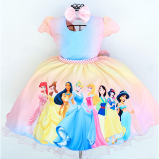 Fantasia de princesa branca de neve para meninas 3-10 anos vestido de festa  cosplay com presente de laço