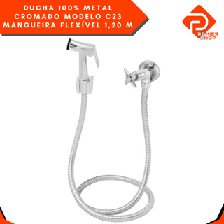 Ducha Higiênica 100% Metal Cromado Modelo C 23 1,20m