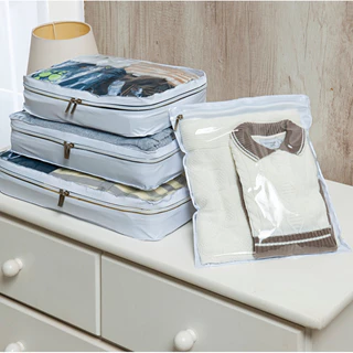 KIt 4 Organizador para Mala Maternidade, Bagagem, Viagem, Necessaire, Bolsa Adulto e Infantil