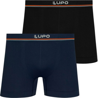 Kit 2 Cuecas Boxer Lupo Original Adulto Masculino Microfibra Sem Costura Box