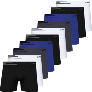Kit 10 Cuecas Boxer Lupo Original Box Masculino Microfibra Sem Costura Adulto
