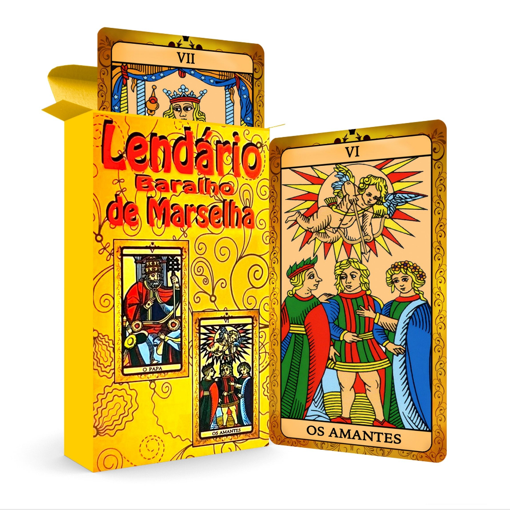 Tarot Tarô De Marselha Com Manual Explicativo Arcanos Maiores Baralho ...