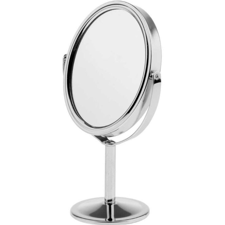 Espelho De Mesa Maquiagem Dupla Face Aumenta 2x Gira 360 Gr