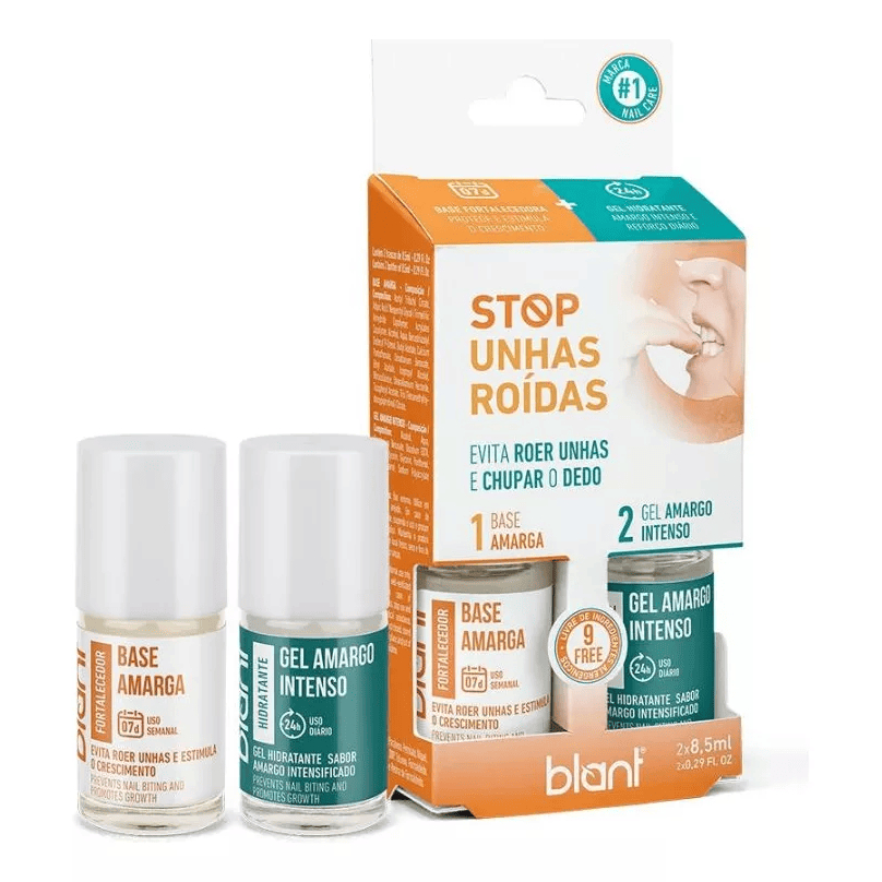 Kit Stop Unhas Roídas Gel Amargo Intenso + Base - Blant | Shopee Brasil