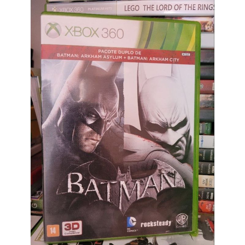 Game Batman Arkham Asylum + Arkham City - Xbox 360 - Pack Duplo com dois  Jogos