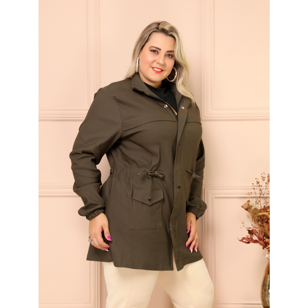 Casaco parka 2024 plus size