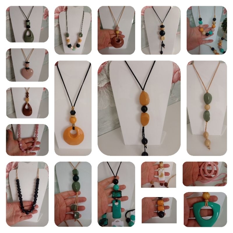 kit 12 colares femininos maxi colar revenda atacado cores formas ...