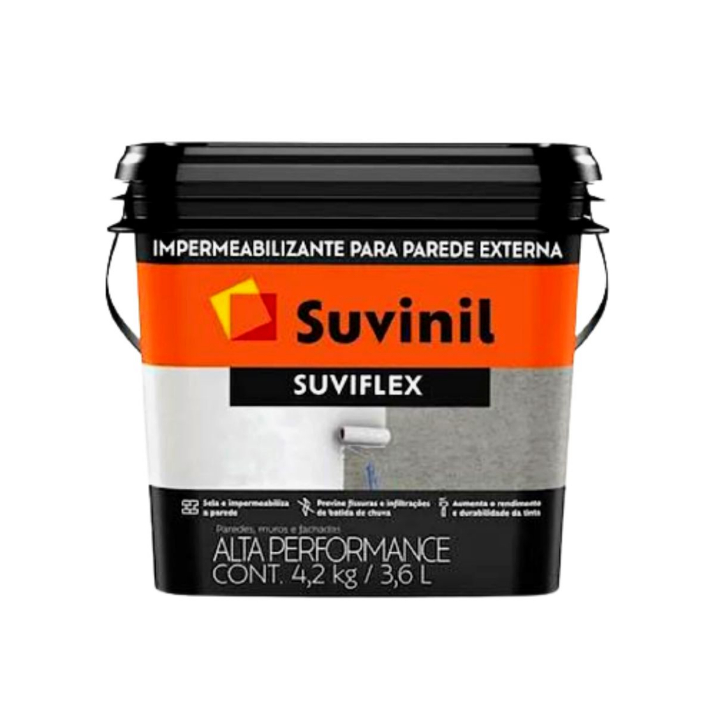 Tinta Emborrachada Impermeabilizante Suviflex 3,6 Litros Suvinil