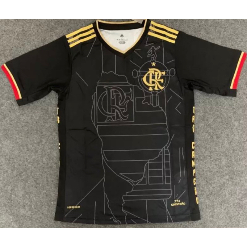 Camiseta do Flamengo Preto e Dourado Envio Imediato | Shopee Brasil