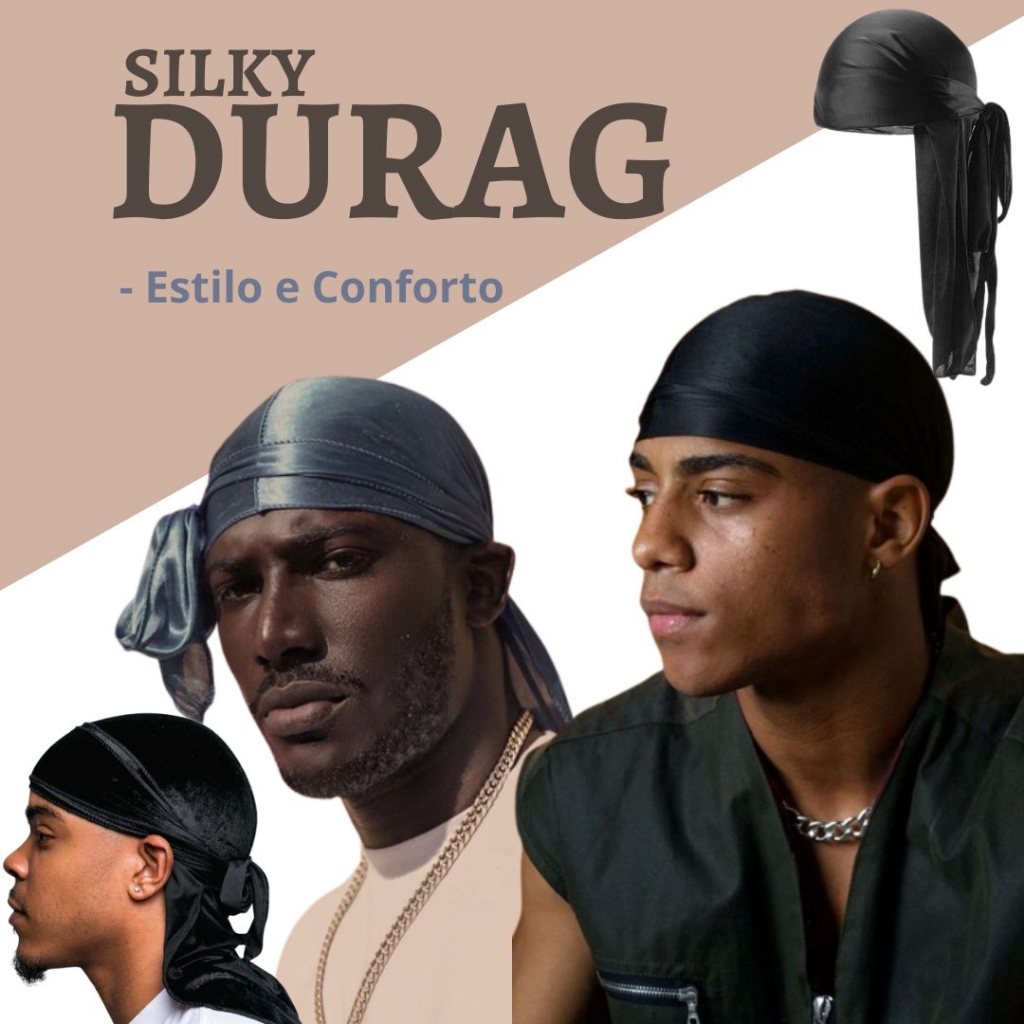 Bandana Durag - Diversas Opções de Cores e Tecidos