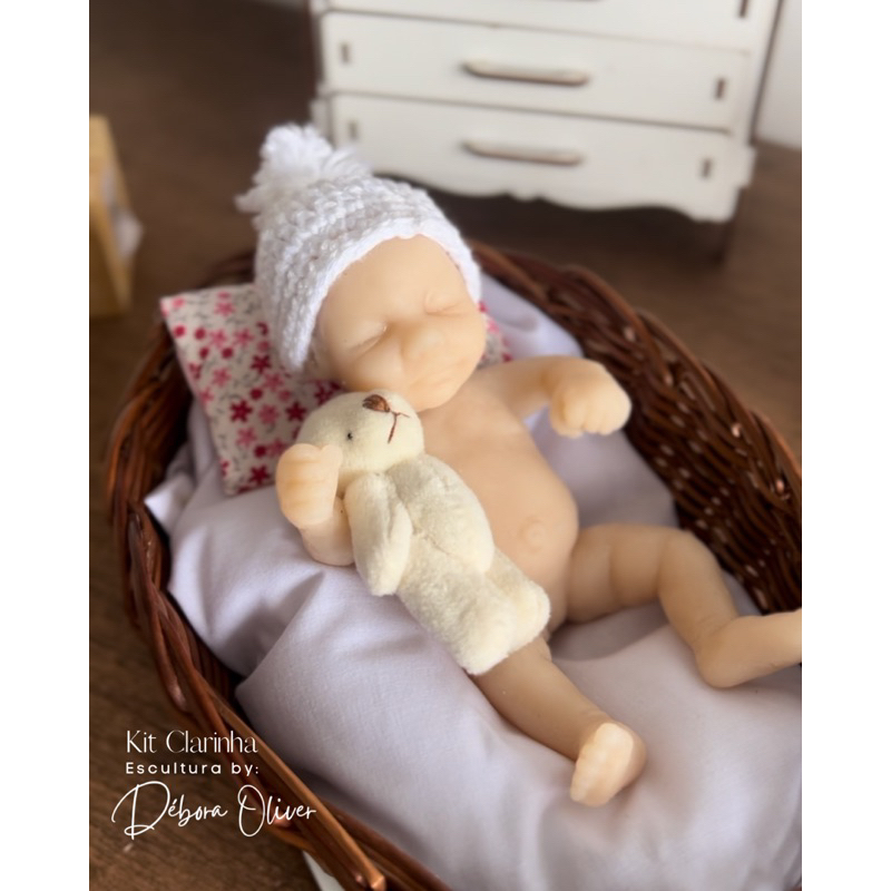 Body para Mini Bebê Reborn kit Salia - Roupinha Doll 