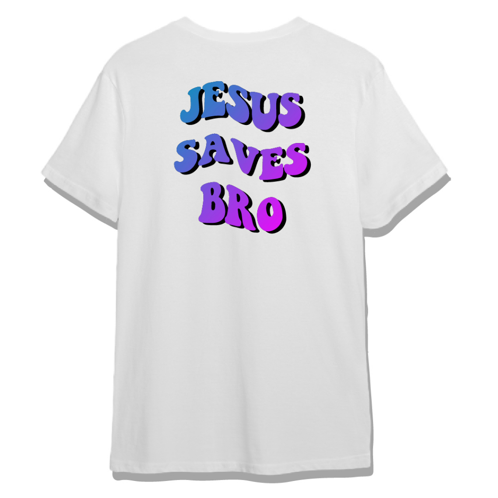 Camiseta Jesus Saves Bro Mod54 Shopee Brasil 0879