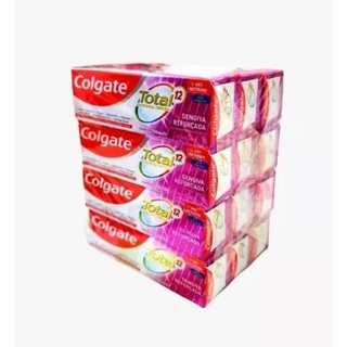 Kit com 6 Pastas de Dentes Colgate Total 12 Gengiva Reforçada Anti Bacteriano 30g