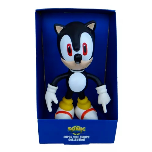 Boneco Sonic Shadow Preto 26cm Articulado Sega Coleção