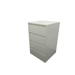 Gaveteiro Cor Branco C/ 4 Gavetas Puxador Cava 100%MDF
