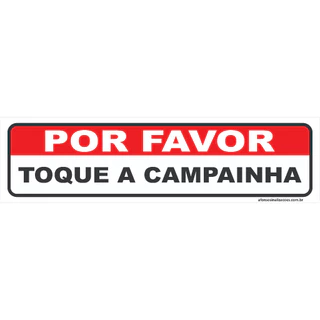 Placa De Identificação | Por Favor Toque A Campainha