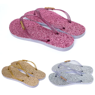 Chinelo Sandalia de dedo Feminino Glitter