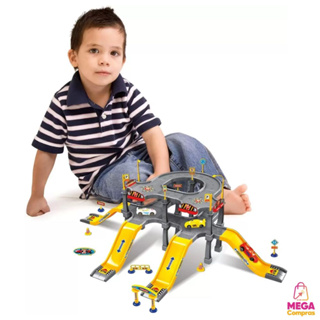Pista de Carrinhos Brinquedo Estacionamento Speedster Helicóptero Infantil Double Park