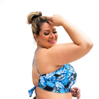 Biquíni Cropped Avulso Com Bojo e Cruzado nas Costas