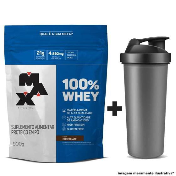 100% Whey Protein Refil - 900g - Max Titanium