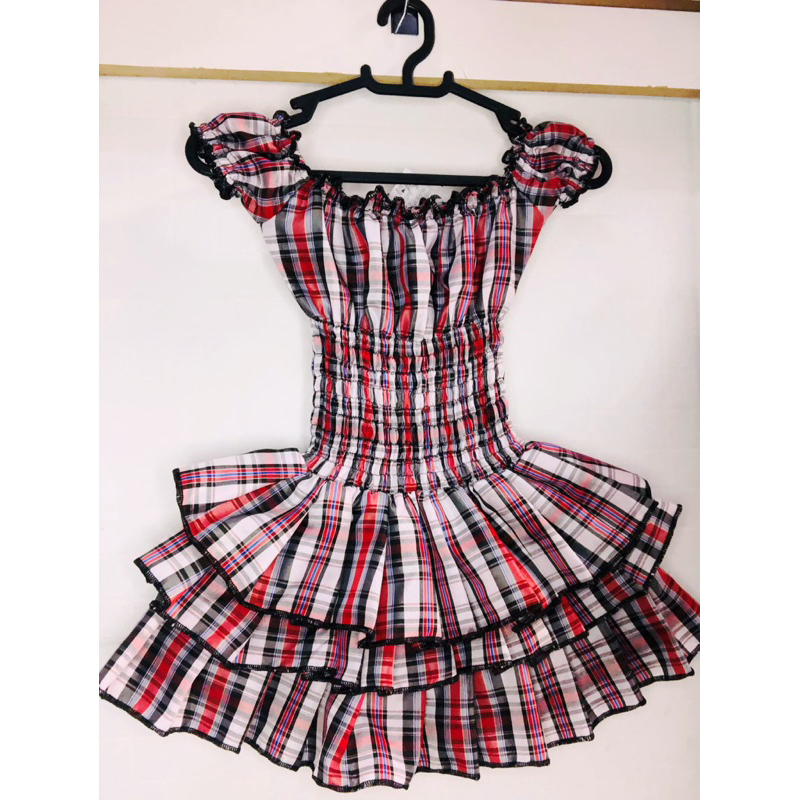 Vestido Lastex INFANTIL Vestido caipira Festa junina