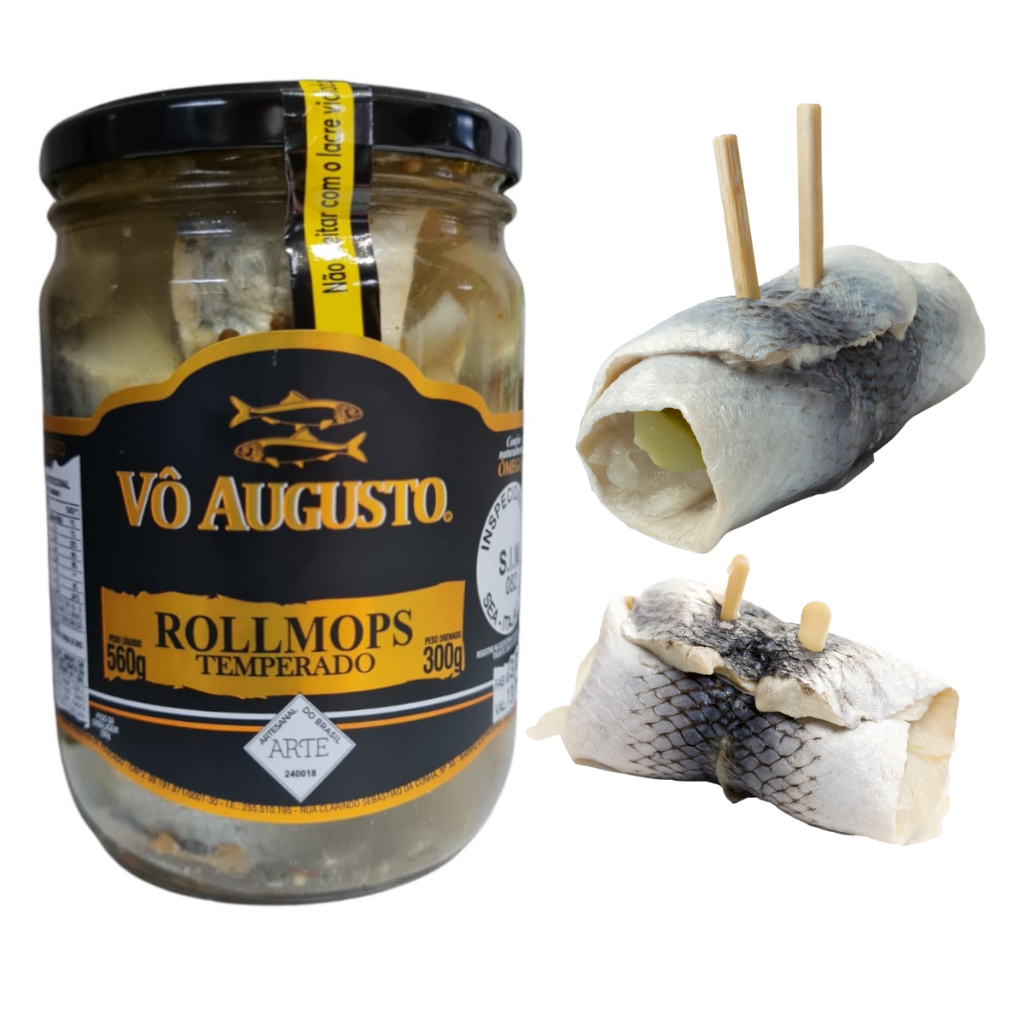 Rollmops em Conserva Vô Augusto - Único do Brasil com Selo Arte ...