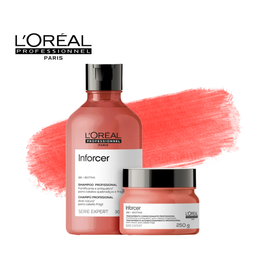 Kit L’Oréal Professionnel Inforcer (Shampoo 300ml e Máscara 250ml ...