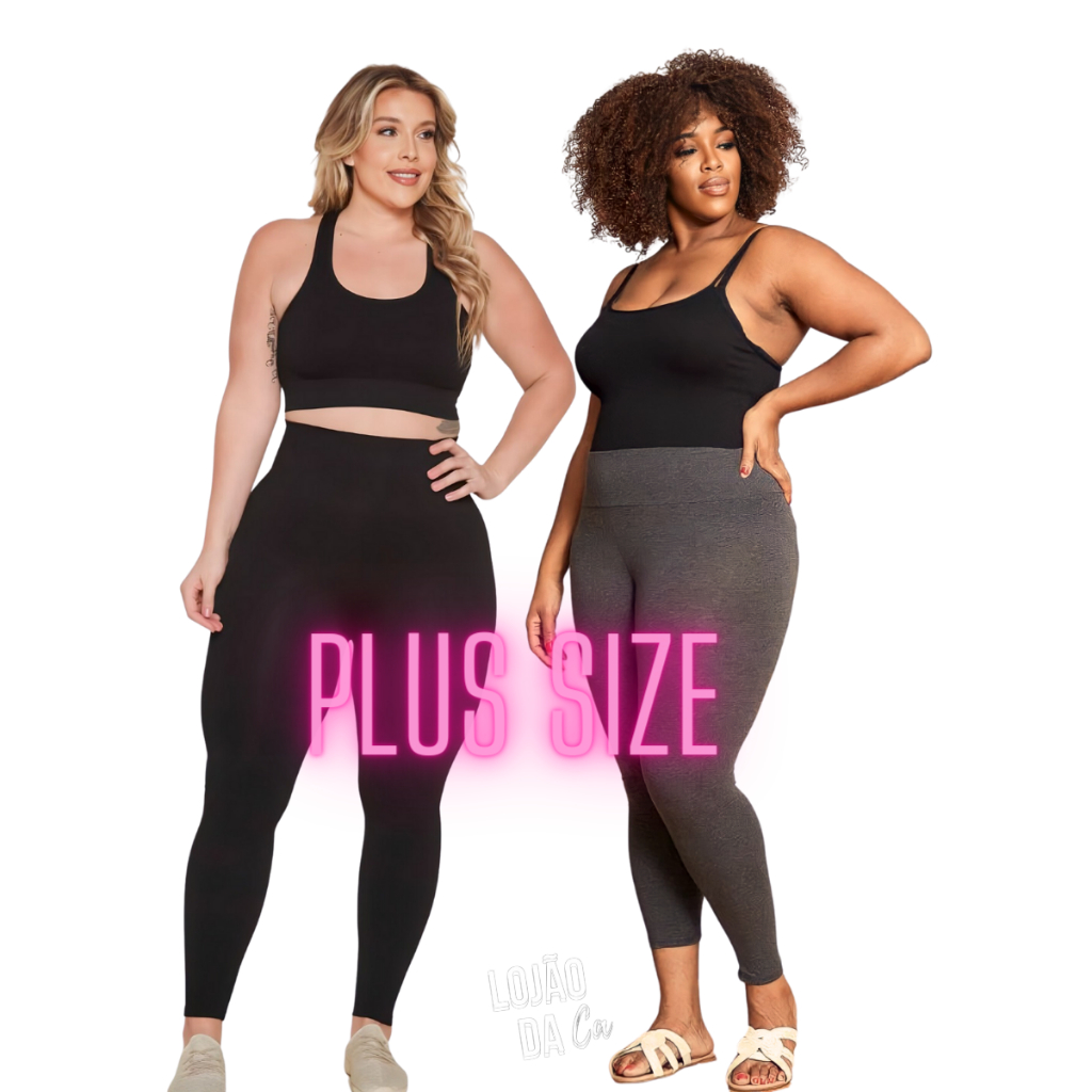 Calça legging estampada plus size store suplex fitness