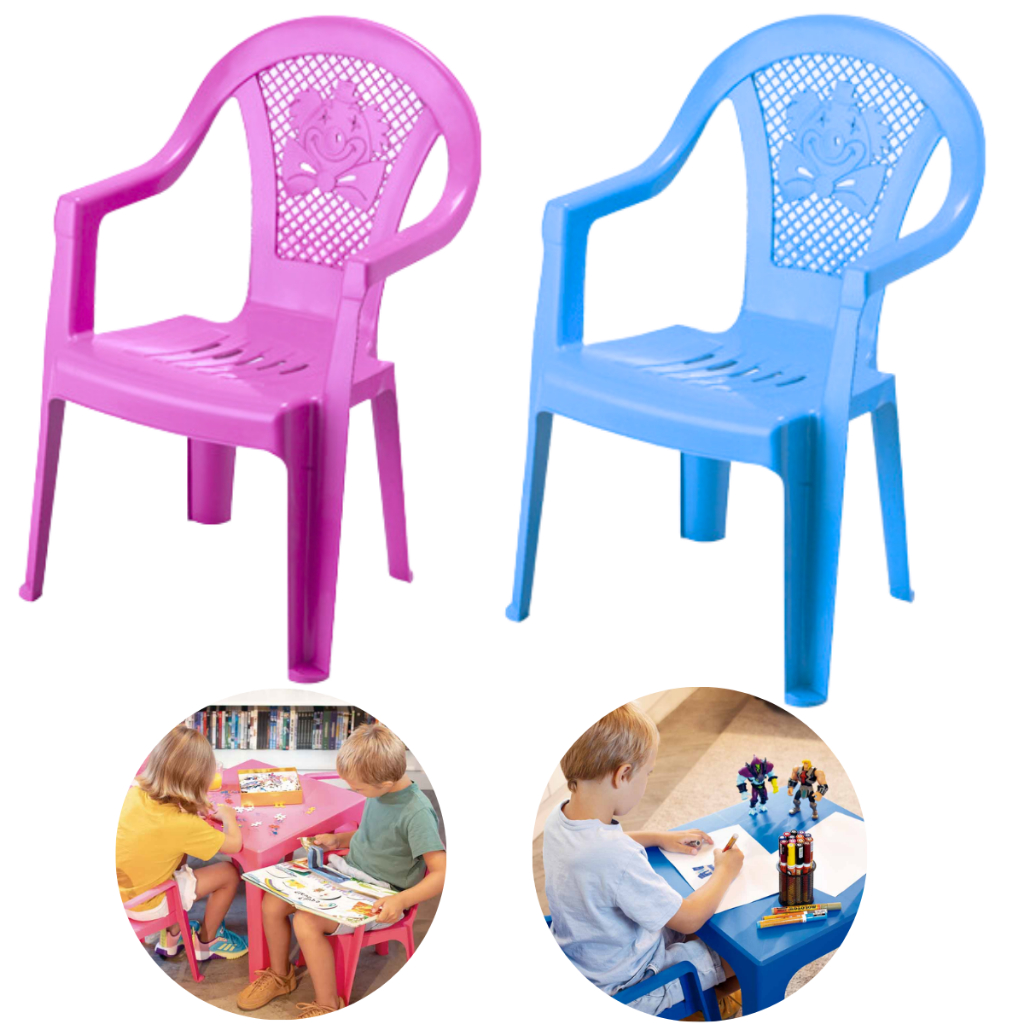 Cadeirinha Infantil Plástico Colorida Poltroninha Crianças Kids Atividades  Alimentação Resistente Escolar Empilhável Desenho Palhaçinho Meninos  Meninas | Shopee Brasil