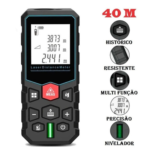 Trena Digital Laser Até 40 Metros Com Nível Alta Precisão + Nf | Shopee ...