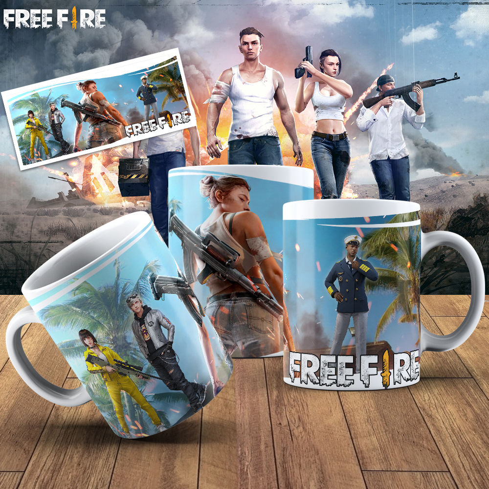 Caneca Free Fire Personalizada - Coloque Seu Nome