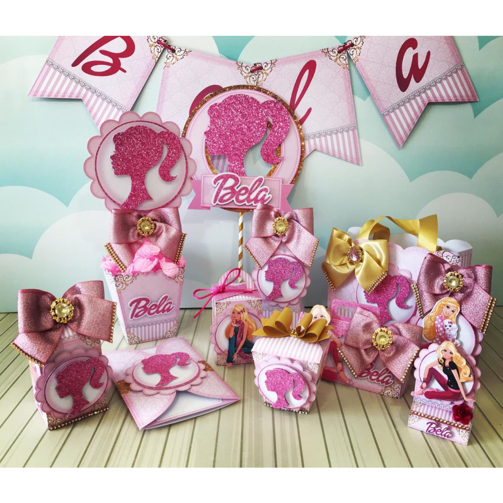 Kit Festa Barbie- Decoração caixa personalizada Barbie- Monte seu Kit