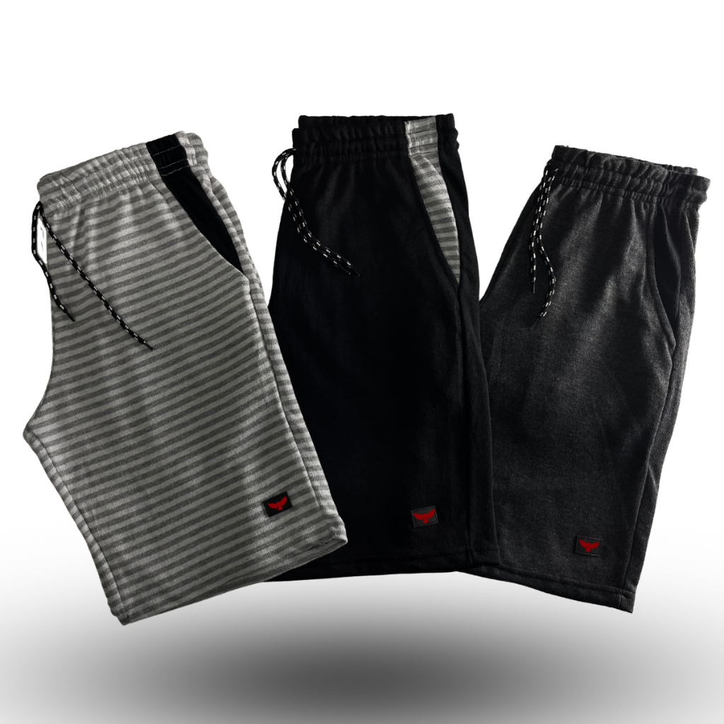 kit-3-bermudas-moletom-masculina-listrada-sortidas-desenho-academia