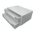 Organizador 2 Gavetas Branco Folha Sulfite A4 Base Monitor Decor