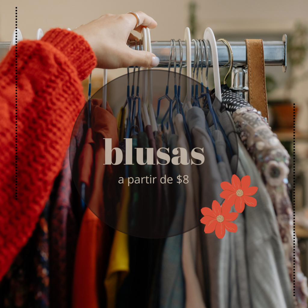 brechó, blusas a partir de $8