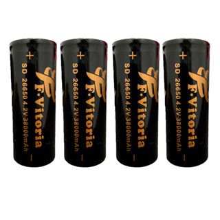 4 Baterias SD 26650 4.2V 38000mAh p Lanterna Tatica Profissional Lâmpadas Lanterna x900