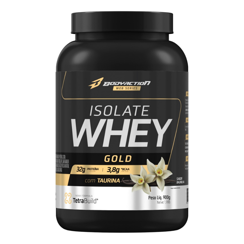 Whey Protein Isolado e Hidrolisado Isolate Gold 900g Bodyaction